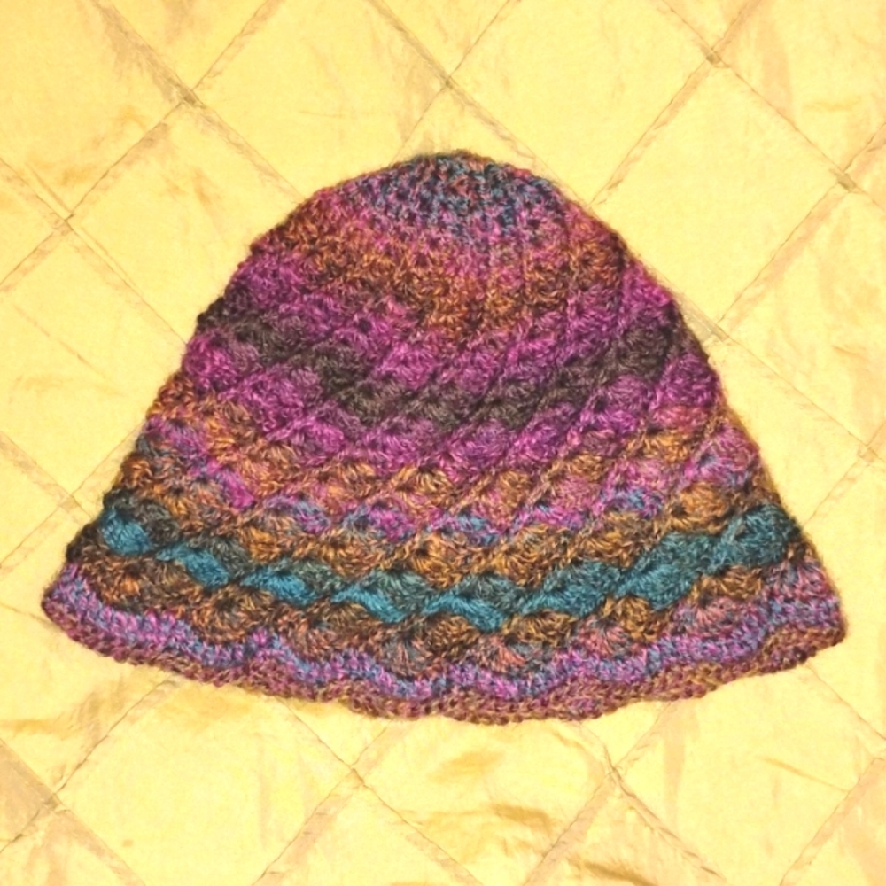 Multicolor Handmade Crochet Girls Size Small Hat